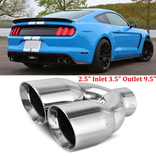 KEEPDSGN Diesel Exhaust Tip 2.5" Inlet 3.5" Outlet 9.5"Long For