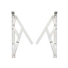 Pair of 17mm x 10" inch Top Hung Window Stays/Friction Hinges - Designed to Stay Open in Any Position Due to Friction, for uPVC or Aluminium profiled Windows (259mm).