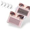 CB 300 Pcs/3 Trays, Individual Cluster Lashes, 0.07mm D Curl,