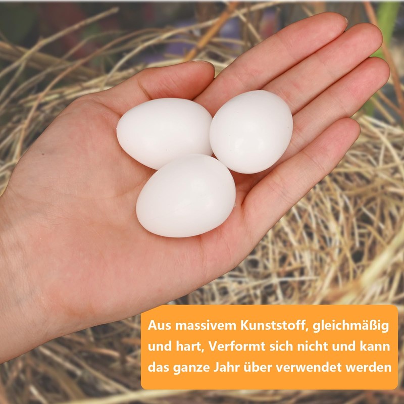 aleawol Pack of 50 Fake Pigeon Eggs, Solid Plastic Pigeon