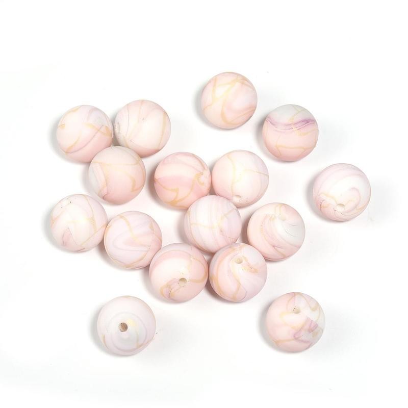 【B170】 Beads for DIY Projects: 15mm Round, Mixed Color, 30Qty