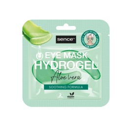 Sence Aloe Vera Hydrogel Eye Mask, Vegan, Gesichtspflege zur Entspannung der Haut und gegen Augenringe mit Vitamin A und Vitamin C, Beauty Skincare Under Eye Patches (6 x 6ml)