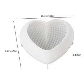 Heart Candle Molds Valentine's Day Resin Casting Mold Candle Making Molds 3D Flower Mold for DIY Soap Making Polymer Clay Craft Plaster