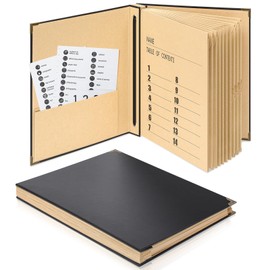 Marspark in Case I Die Binder Important Document Organizer with Labels, The Life Book Expanding Pockets File Family Document Binder for Papers, Birth Certificates, Letters, Photos, Passports(Black)