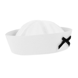 KOMBIUDA Cute Bowknot Sailor Hat Navy for Women Fashion Boat Hat Outdoor Sailor Cosplay Hat Decorati