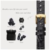 BISONSTRAP Leather Watch Straps, Soft Replacement Bands with Polished Buckle,10mm,