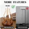 Glass Incense Holder for Sticks, Wooden Incense Stick Holder with