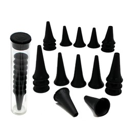 BeautyTrack Otoscope Disposable Specula Ear Piece Ear Inspection Examination Diagnostic Black - Pack of 100