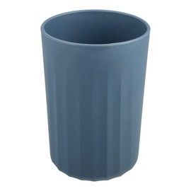 VOCOSTE 1Pc Bathroom Tumbler with Smooth Lines, Wheat Straw Cup, for Bathroom for Toothpaste Deep Blue 4.09''x2.80''