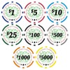 DA VINCI 50 Gray Casino Del Sol Poker Chips, 11.5