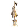 FILWH Freestanding Coat Rack with Umbrella Organizer Tray Bamboo Coat