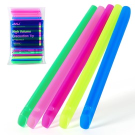 JMU High Volume Evacuator HVE Suction Tips 100pcs, Dental Disposable Vented Evacuation Aspirator Tips, Assorted Colors