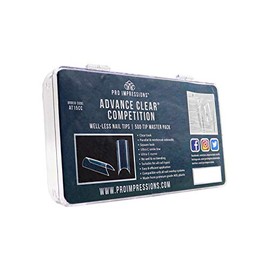 Pro Impressions 500-Piece Advance Competition Clear Smile Nail Tips Set