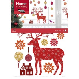 Draeger Paris Christmas Decoration Window Sticker Deer Motif 2 Sheets 36 x 24 cm