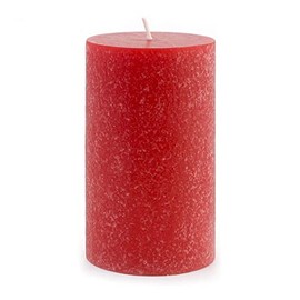 Root Candles Unscented Candles Premium Beeswax Blend Pillar Candle, 4 x 6-Inch, Red