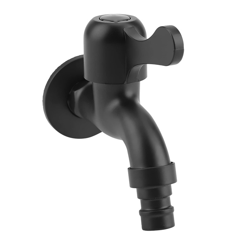 Black Wall Mounted Cold Water Faucet 304 Stainless Steel Outdoor