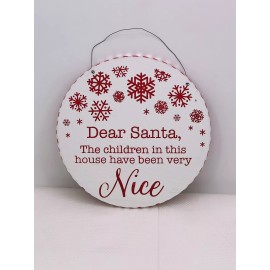 burton / BURTON 11.75” NAUGHTY / Nice (Children in this House) Wood Sign NEW
