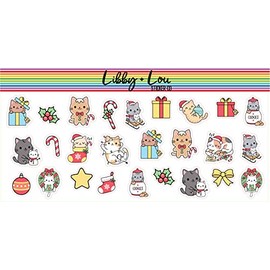 Cat Christmas Decorative Planner Stickers | Libby and Lou Sticker Co