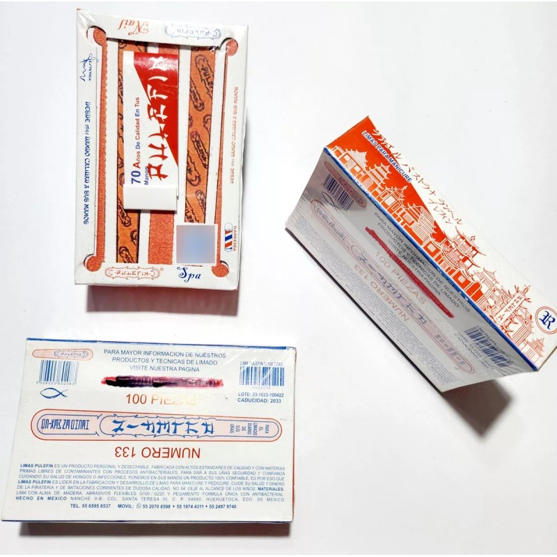 Limas Pulefin 3 Cajas Con 100 Limas