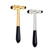 2-Set of Metal Silver and Golden Reflex Hammer Brooch White