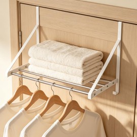 Over the Door Clothes Drying Rack 13"-23" Adjustable Heavy Duty 60 Lbs Load