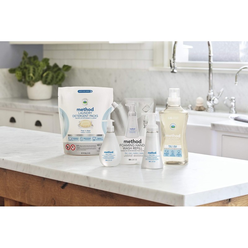 Method Liquid Laundry Detergent; Fragrance Free + Clear; Stain Remover;