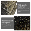 Party Tablecloth, Pack of 4, Reusable Tablecloth, Black Gold Rectangle