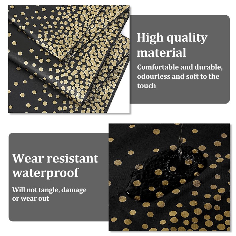 Party Tablecloth, Pack of 4, Reusable Tablecloth, Black Gold Rectangle