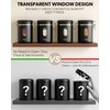 Veken Coffee Canister with Window,Airtight Stainless Steel Container,Home Kitchen Food