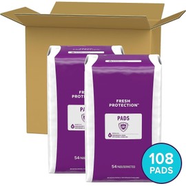 Incontinence & Postpartum Pads for Bladder Leaks, 4 Drop Moderate Absorbency, Long Length, 108 Count, Packaging May Vary
