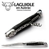 Laguiole en Aubrac Handmade Knife 12 cm Corkscrew L0312EBIF Ebony