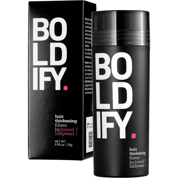 BOLDIFY Hair Fibers for Thinning Hair (GREY) Undetectable & Natural - Giant 28g Bottle - Completely Conceals Hair Loss in 15 Sec - Hair Thickener & Topper for Fine Hair for Women & Men​