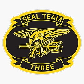 HOF Trading Seal Team 3 Vinyl Sticker Waterproof Decal Laptop Wall Window Bumper Sticker 5"