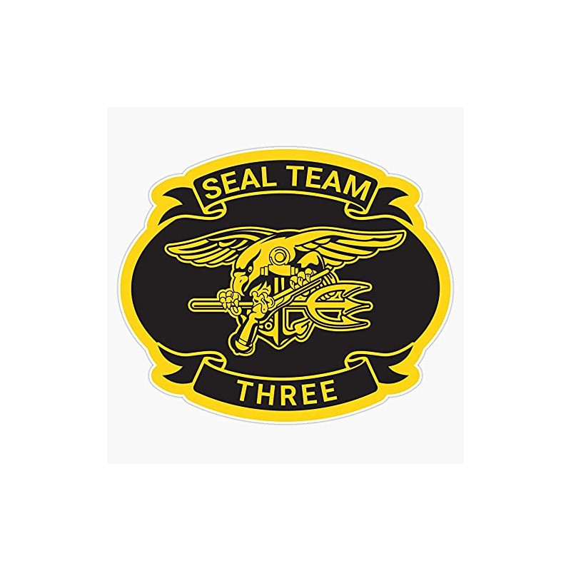 HOF Trading Seal Team 3 Vinyl Sticker Waterproof Decal Laptop