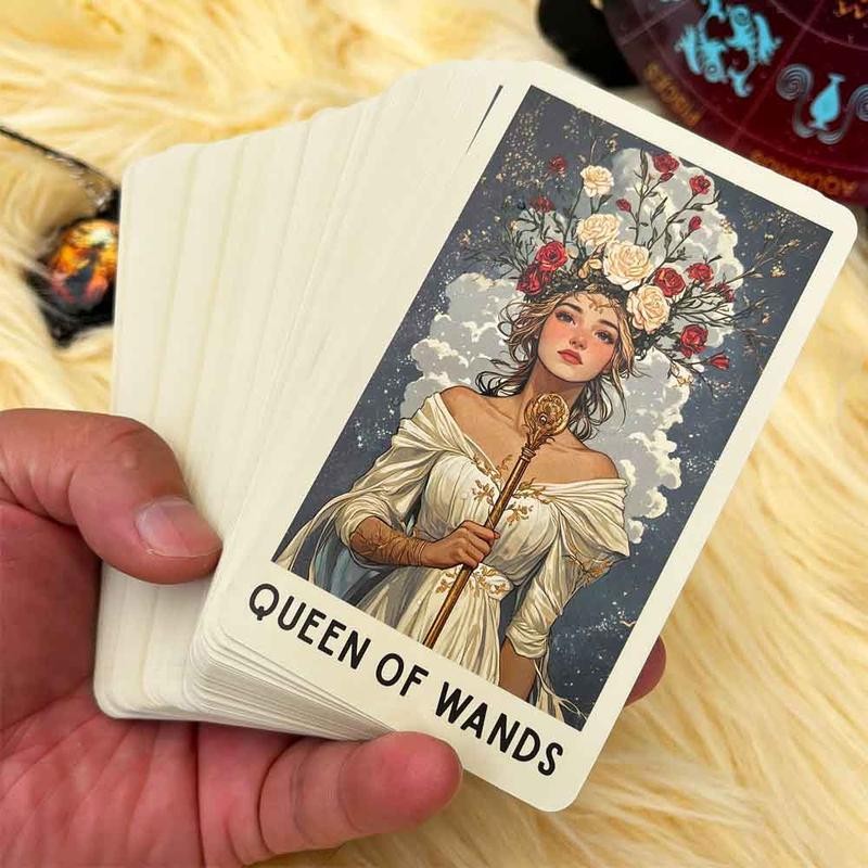 Ethereal Bloom Tarot Cards Deck, 78 Pieces, 13x8 Cm, Traditional