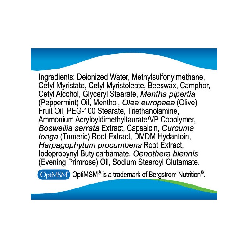 MSMPure MSM Maximum Strength Muscle and Joint Comfort Cream, 2