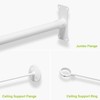 Naiture Neo-Angle Shower Curtain Rod Aluminum with Ceiling Support, 18-1/2"