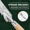 Eadwiella Manual Weeder Wooden Handle Stainless Steel Head Weeder for