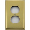 Polished Brass 1 Gang Duplex Outlet Wall Plate