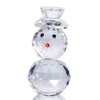 Waltz&F Crystal Clear Snowman Figurine Table Decoration Paperweight Craft Collection