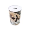 Money Box Metal Cannot Open with Dog Picture Golden Retriever