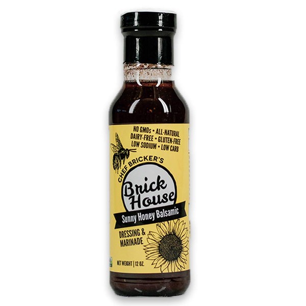 Sunny Honey Balsamic - Keto Salad Dressing and Marinade with Non-GMO Sunflower Oil By Brick House Vinaigrettes. Low Sodium / Low Carb / Low Sugar. Gluten Free / Dairy Free / Soy Free / Nut Free (1-ct)