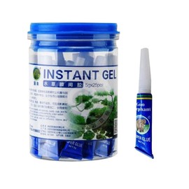 Acuario pegamento instantáneo 5g x 25pcs pegamento de arrecife seguro para plantas musgo, coral, piedra, madera Aquascaping, secado rápido