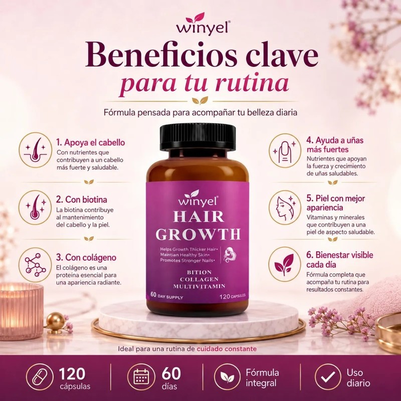 Biotina Con Colágeno Para Cabello Uñas Y Piel 120 Caps