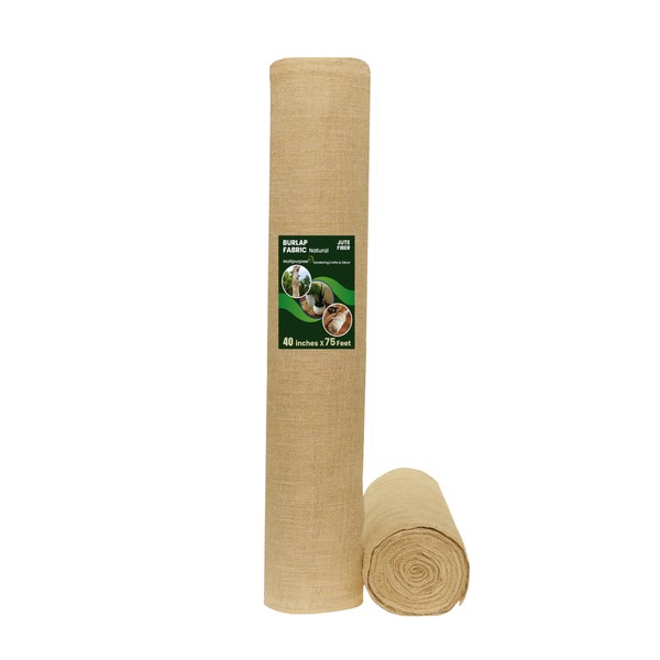 Burlap Fabric Roll 40"x75 Feet - Natural Jute Fabric for