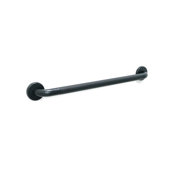 Safety Grab Bar - ADA Handrail for Shower Bathroom Toilet Home/Type 304 Stainless Steel/Elderly Handicap/Knurled Grip/Matte Black / 36"