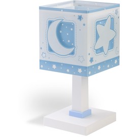 Dalber Children's Table Lamp Bedside Lamp Children's Room Stars and Moon Moonlight Blue 63231T E14