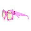 Retro Square Round Circle Lens Plastic Geometric Mod Sunglasses Pink
