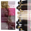 Moresoo Echthaar Bondings Extensions 60 cm Blond Gesträhnt Remy U
