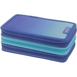 Herlitz TriCase 31-Piece Filled Case Dip Dye Blue/Turquoise, Dip Dye Blue/Turquoise, Modern